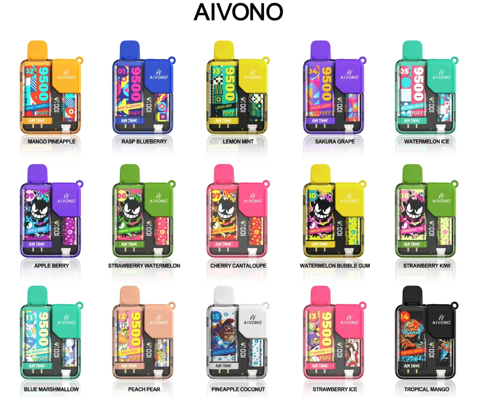 Aivono AIM TANK 9500 Puffs Vape - Abacaxi Manga: O Poder Tropical que Cabe na Sua Mão